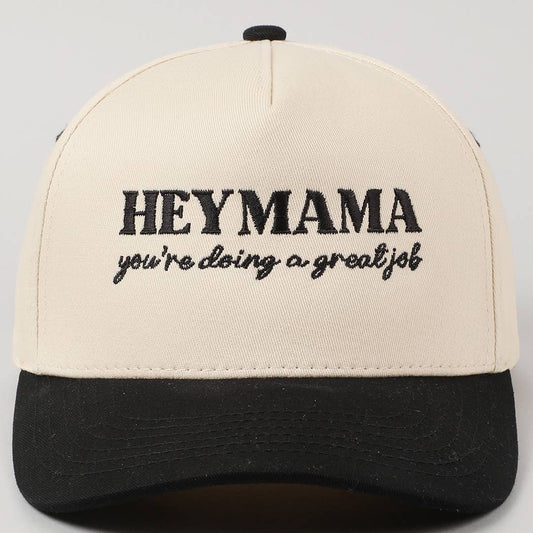 Hey Mama Hat - Black & Cream - KJ Clothier