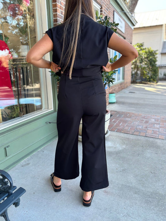 High Waist Wide Pants - Black - KJ Clothier