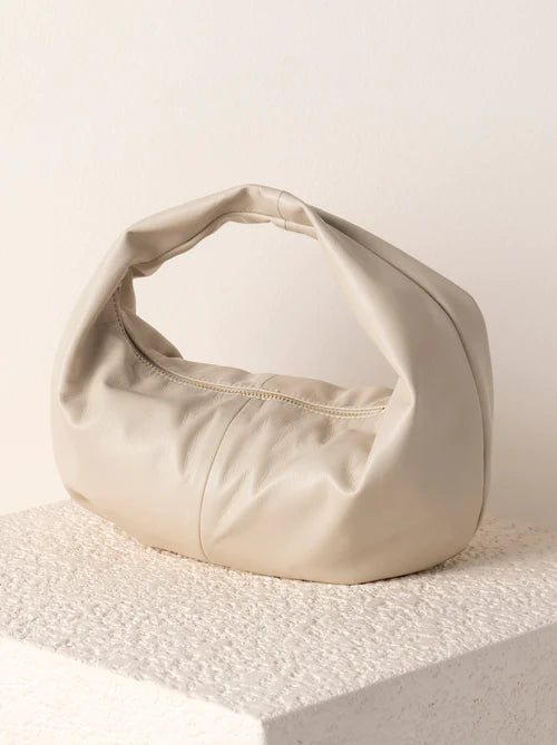 Leather HOBO Bag-Ivory