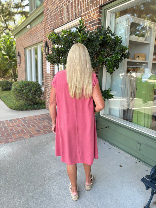 Island Time Dress - Brick Red - KJ Clothier