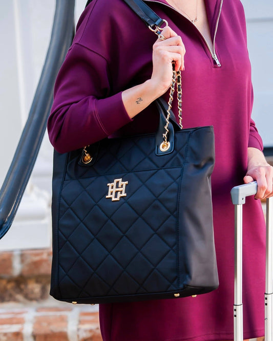 Kinzley Tote - Black Nylon - KJ Clothier