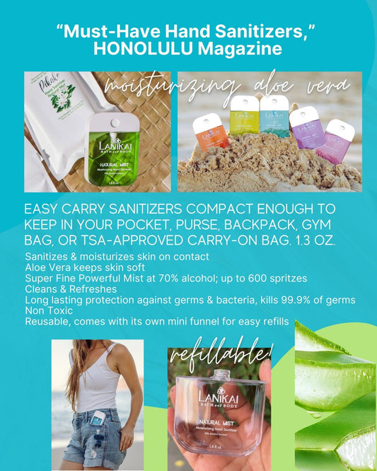 Lanikai Natural Travel Size Pocket Hand Sanitizer - KJ Clothier