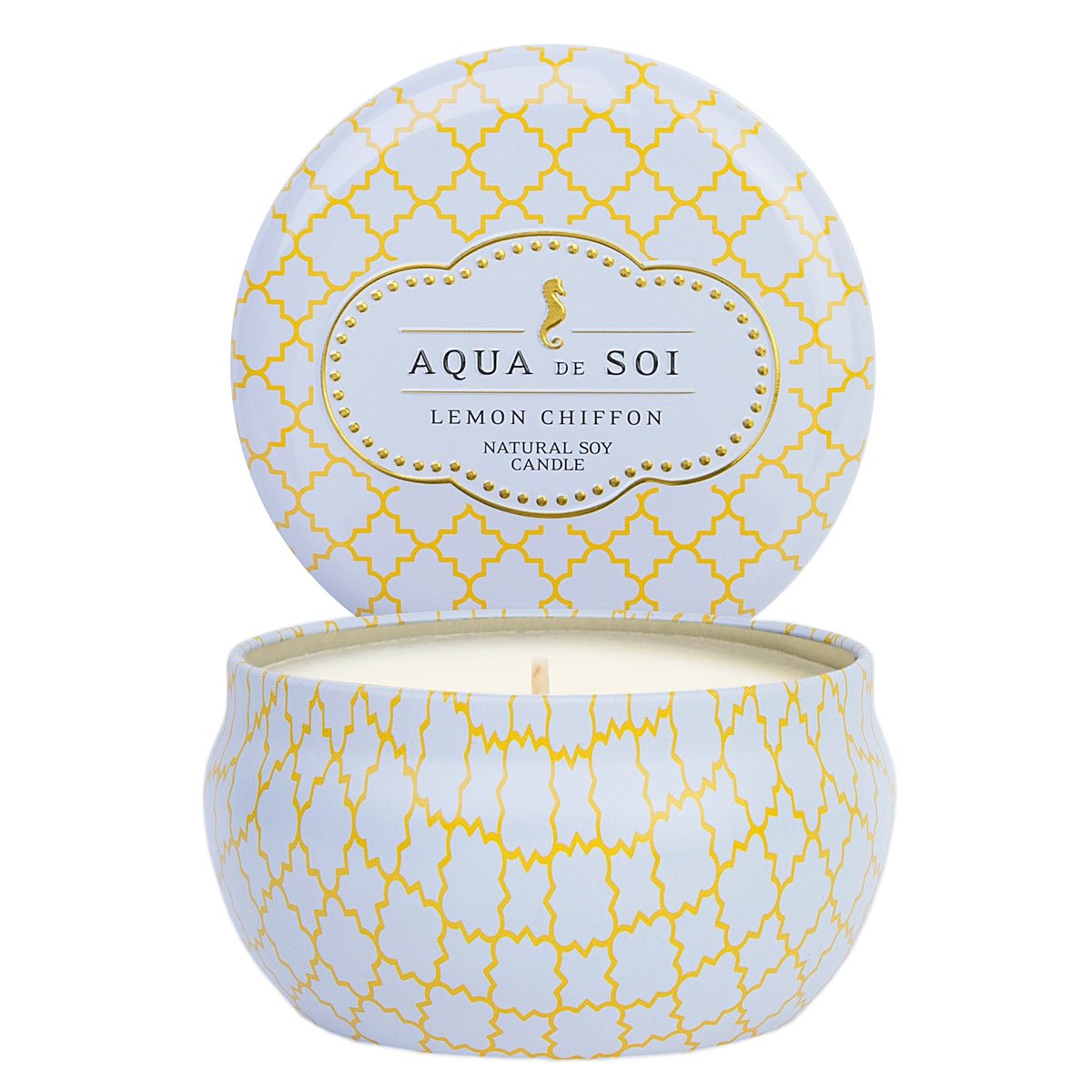 Lemon Chiffon 9 oz Aqua De Soi Candle Tin - KJ Clothier