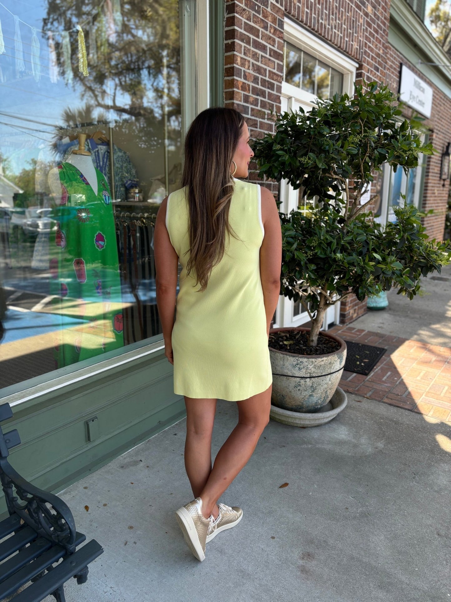 Lemon Sorbet Polo Dress - Yellow - KJ Clothier
