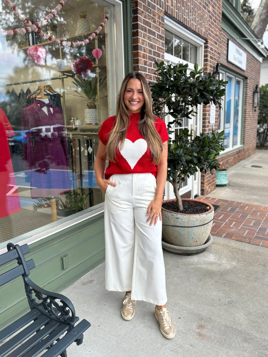 Love Ya Mean It Sweater - Red - KJ Clothier