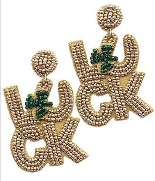 LUCK Beaded Earrings - Gold - KJ Clothier