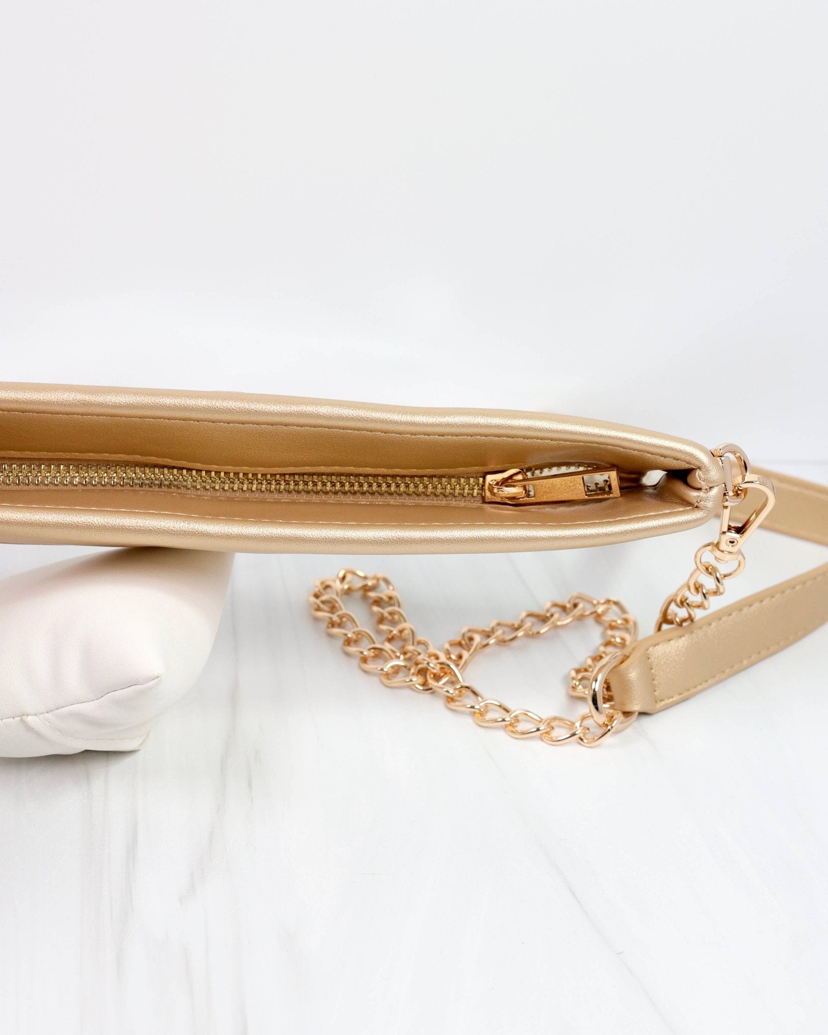 Madi Clear Crossbody Gold - KJ Clothier