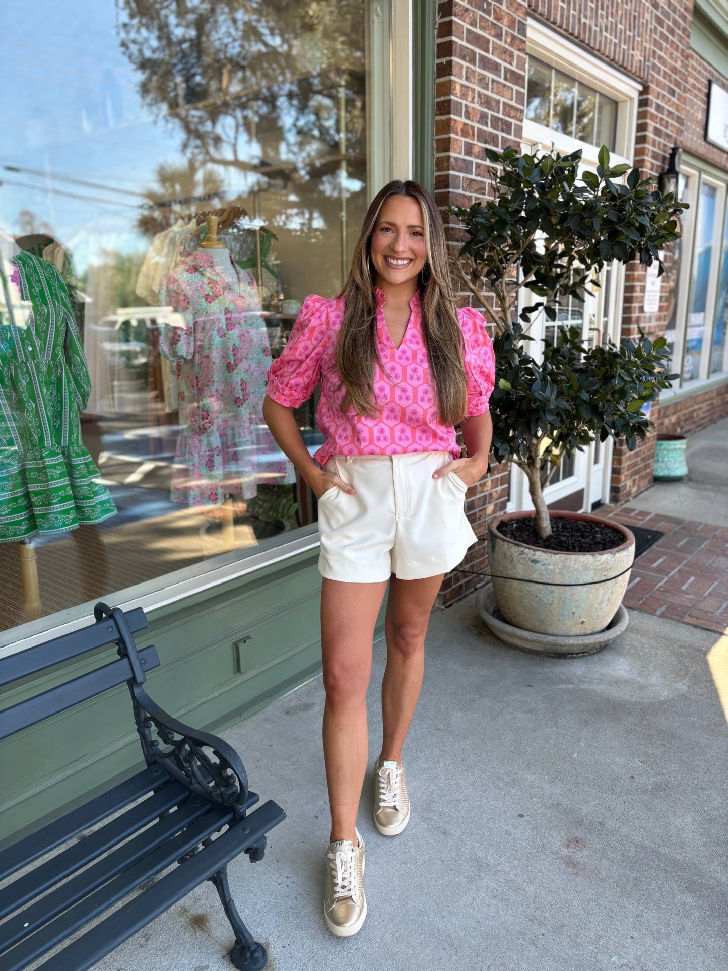 Mary Square - Colette Top - Rosette Charm Pink - KJ Clothier