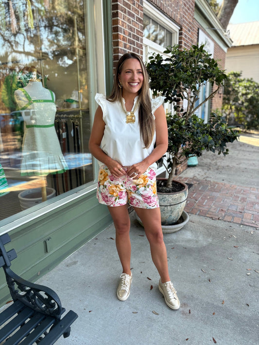 Mary Square - Leigh Top - White - KJ Clothier