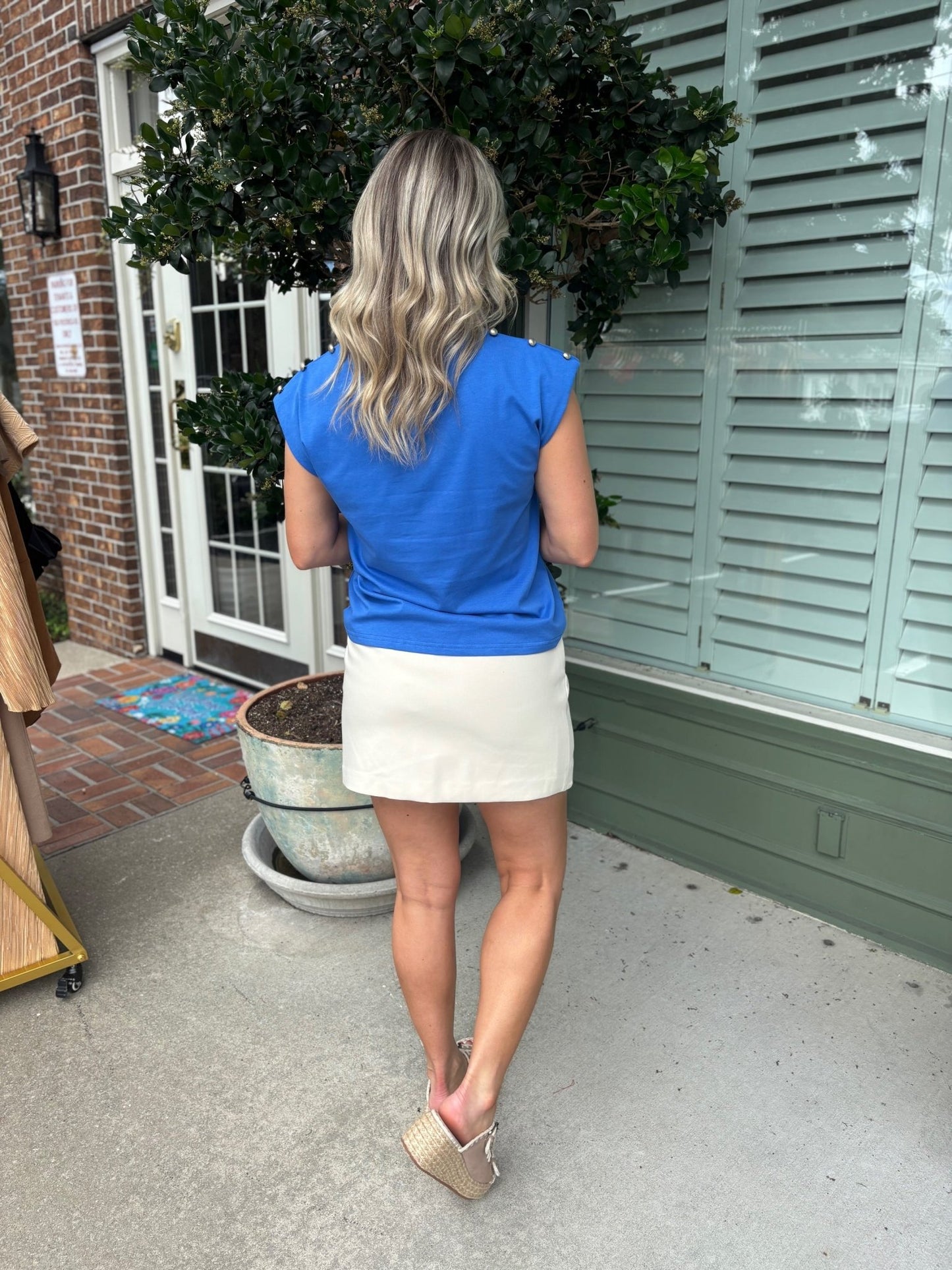 Overlay Skort - Beige - KJ Clothier