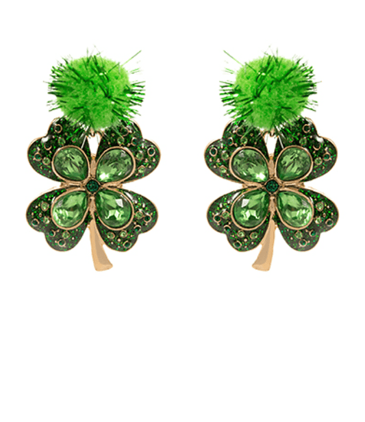 Puff Post Shamrock Earrings - KJ Clothier
