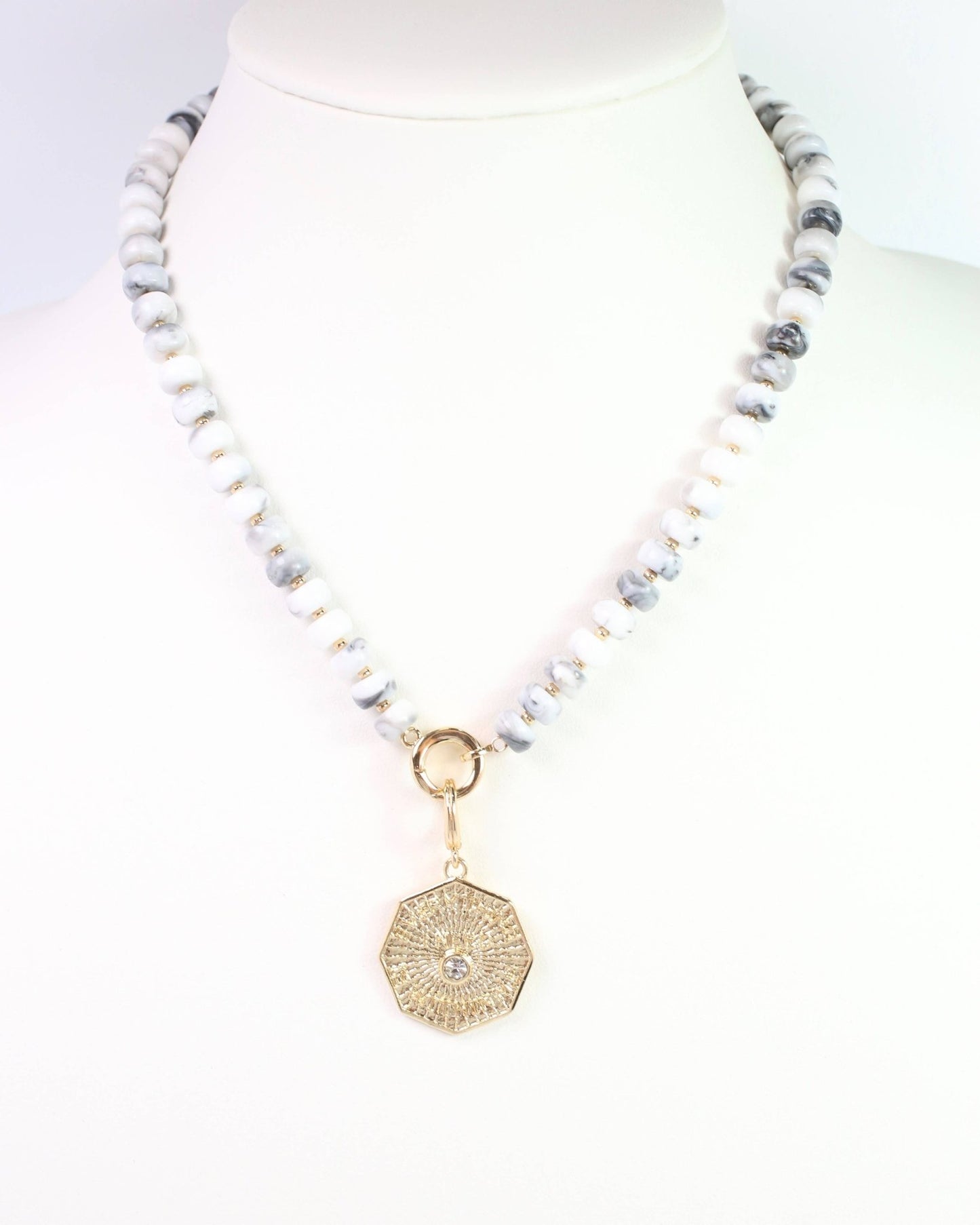 Rawlins Octagon Disc Charm - Gold - KJ Clothier