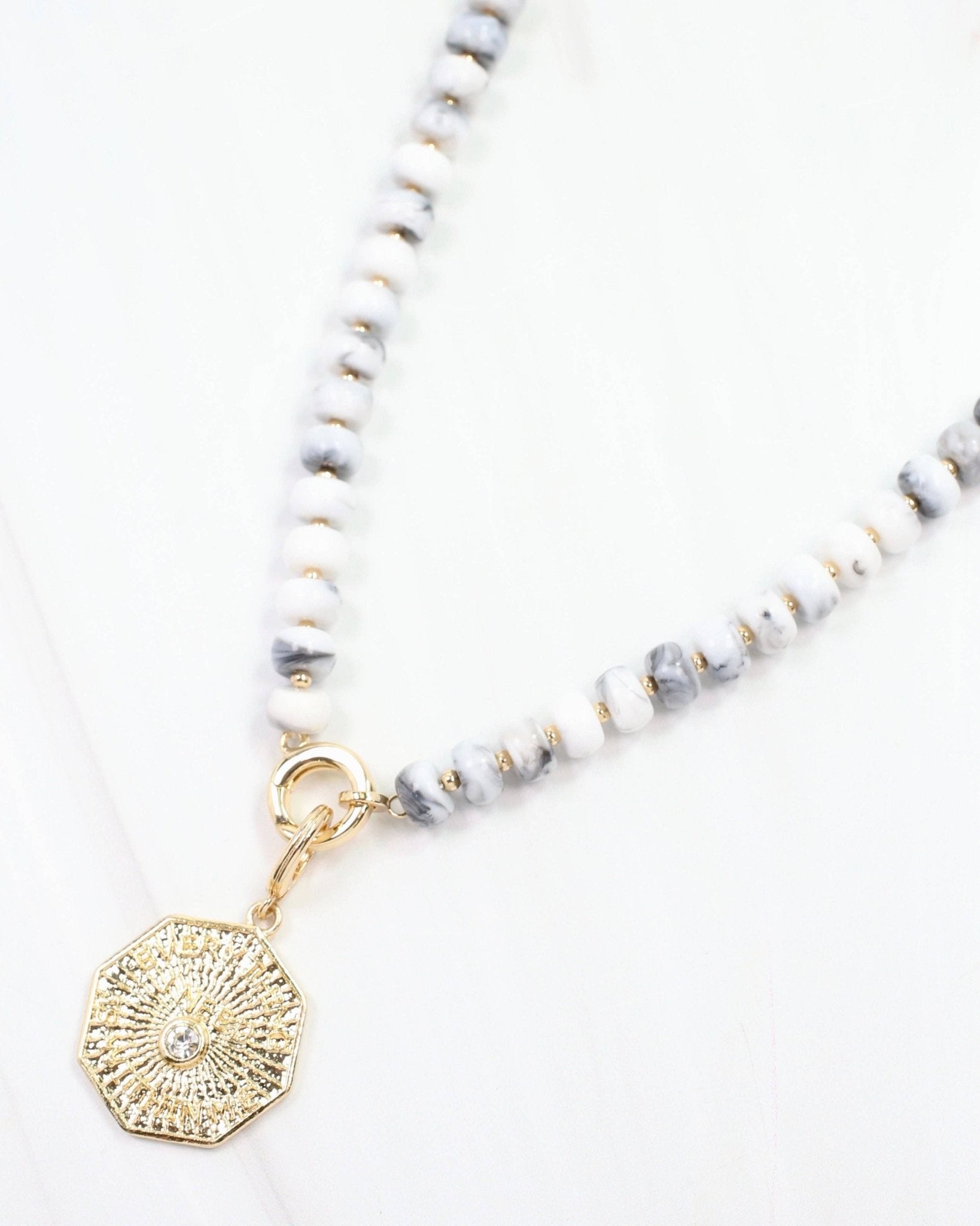 Rawlins Octagon Disc Charm - Gold - KJ Clothier