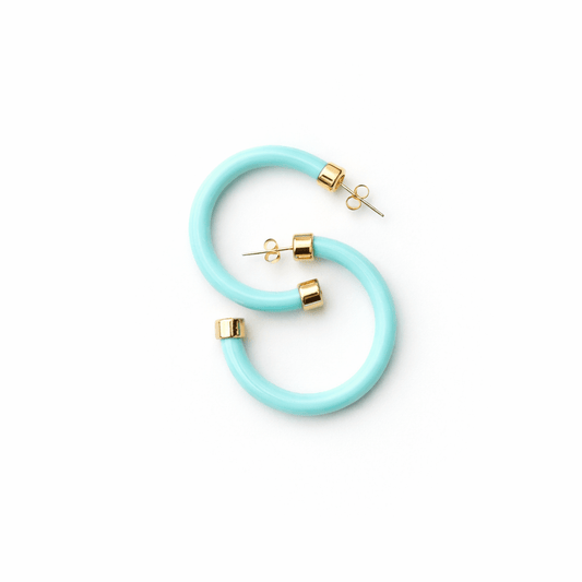 Robins Egg Hoop Earrings – Large - KJ Clothier