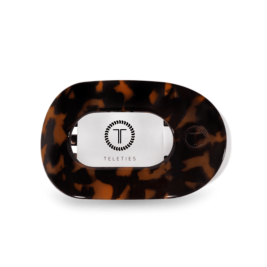 Round Flat Hair Clip | Small | Tortoise - KJ Clothier