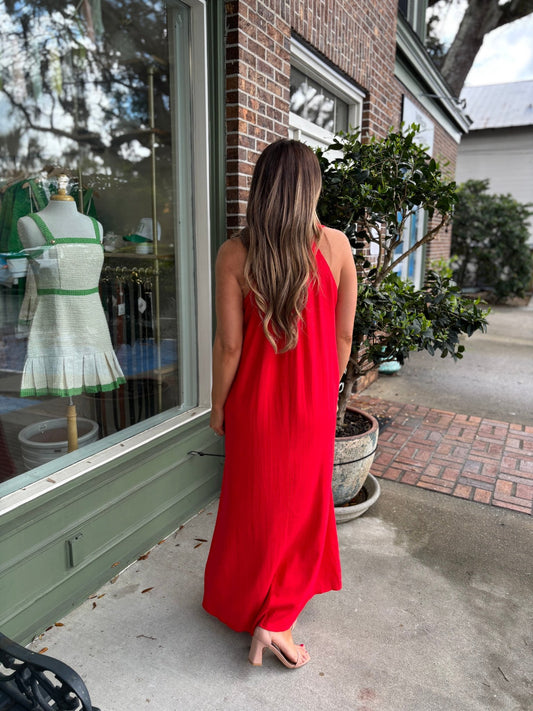 Rubi Halter Neck Maxi Dress - KJ Clothier