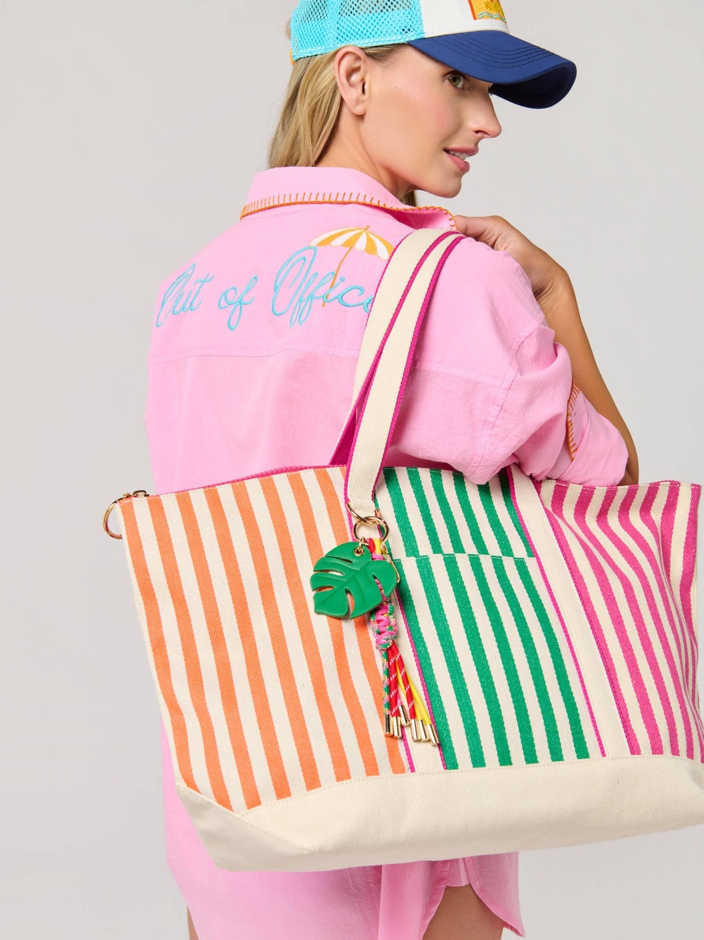 Shiraleah - Palm Leaf Beaded Bag Charm - KJ Clothier