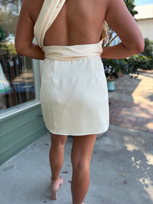 Show Me Your MuMu - All Night Skort - Butter Luxe Satin - KJ Clothier