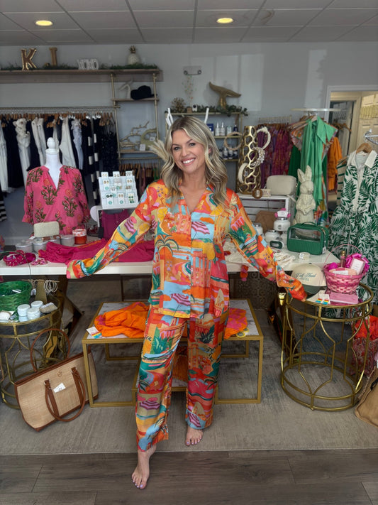 Show Me Your MuMu - Early Night PJ Set - Postcards from Italia - KJ Clothier