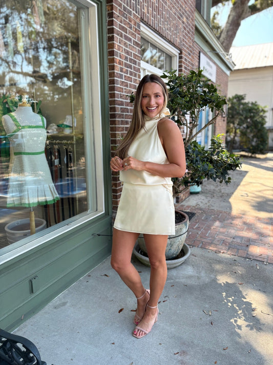 Show Me Your MuMu - Lisa Top - Buttercream Luxe Satin - KJ Clothier