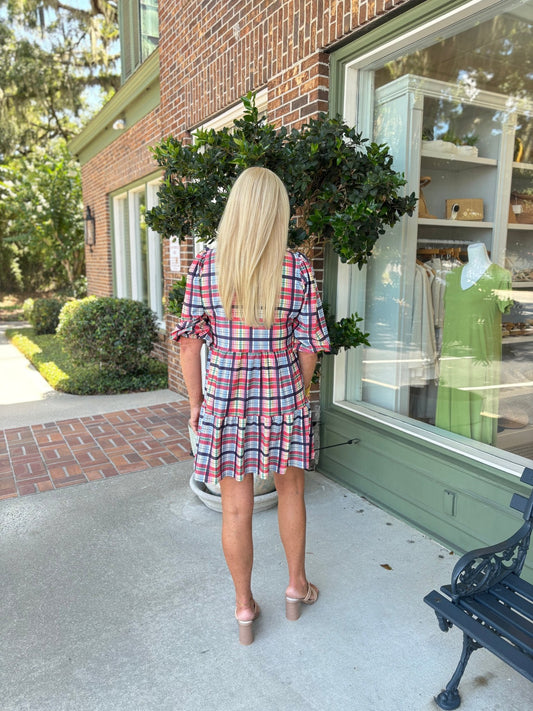 Smith & Quinn - Tory Dress - Coastal Plaid - KJ Clothier