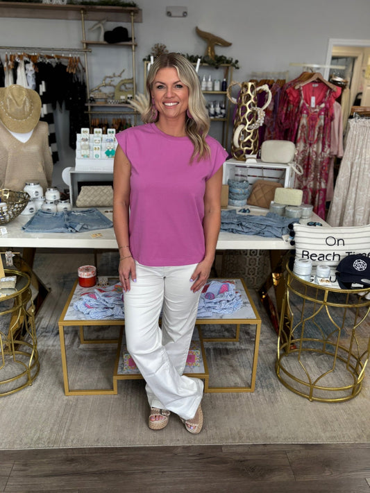 Tessa Tee - Purple - KJ Clothier