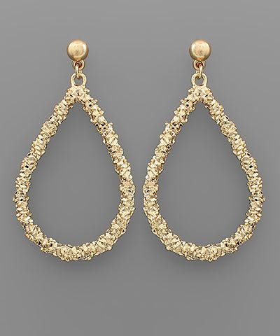 Textured Teardrop Earrings - KJ Clothier