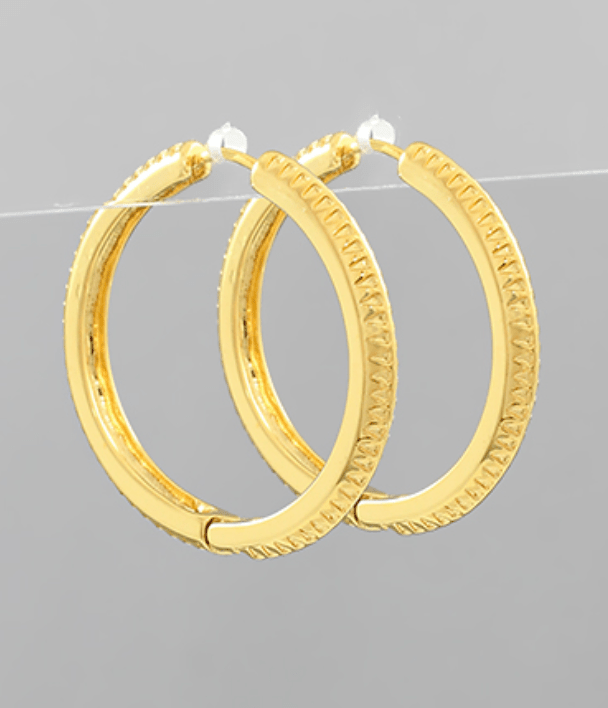 Textured Tilly Hoop Earrings - KJ Clothier