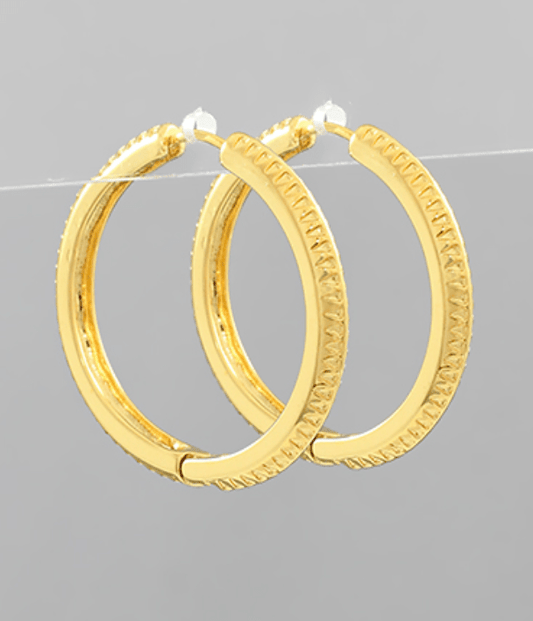 Textured Tilly Hoop Earrings - KJ Clothier