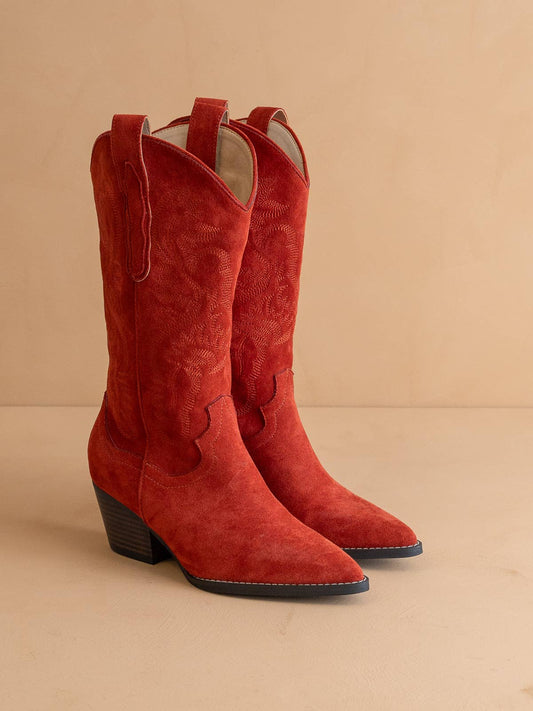 The Amaya | Red Classic Western Boot - KJ Clothier