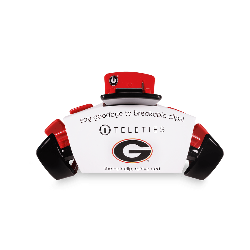 Teleties - Medium Gameday Hair Clip - University of Georgia