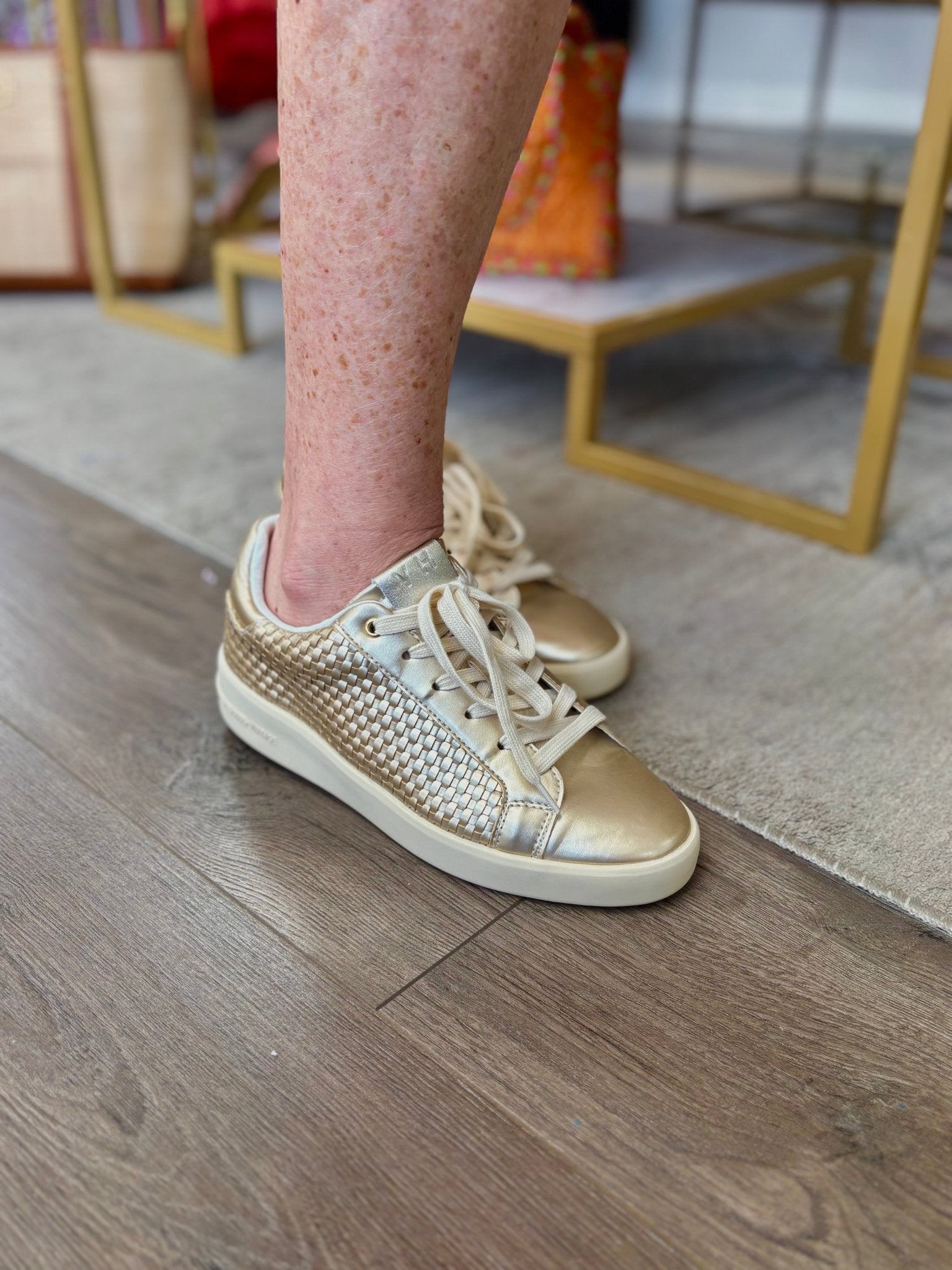 Vintage Havana - Luna 2 - Gold Woven Sneaker - KJ Clothier