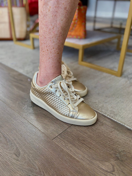 Vintage Havana - Luna 2 - Gold Woven Sneaker - KJ Clothier