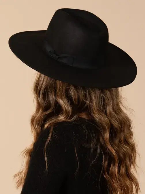 Women's Wide Brim Rancher Hat in Black - KJ Clothier
