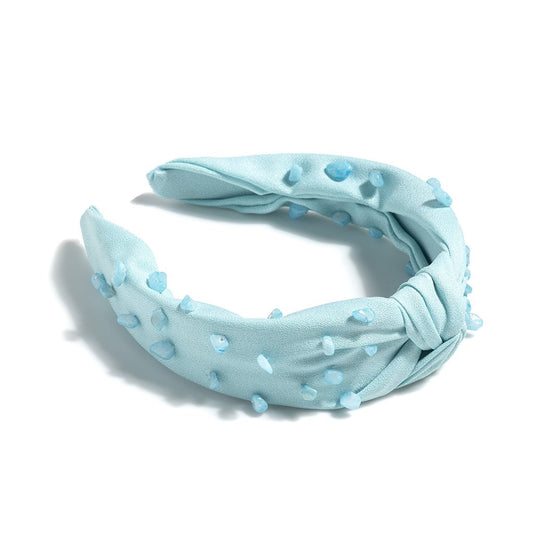 Shira Leah - Knotted Stone Embellished Headband - Turquoise