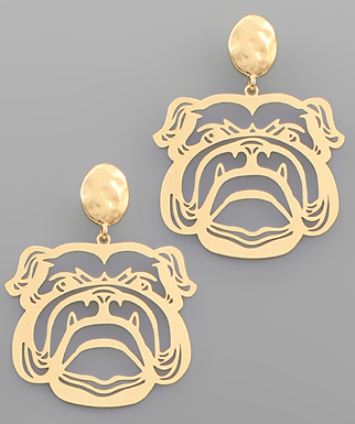 Bulldog Filigree Earring - 2 Colors
