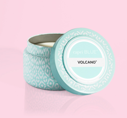 Capri Blue - Aqua Signature Printed Travel Tin, 8.5oz - Volcano