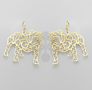 Standing Dawg Filigree Earrings - 2 Colors