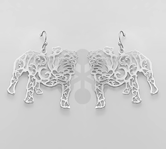 Standing Dawg Filigree Earrings - 2 Colors