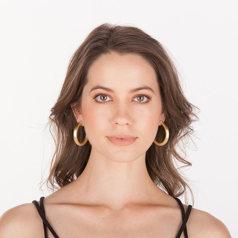 Sheila Fajl - Chantal Hoops - Brushed Gold