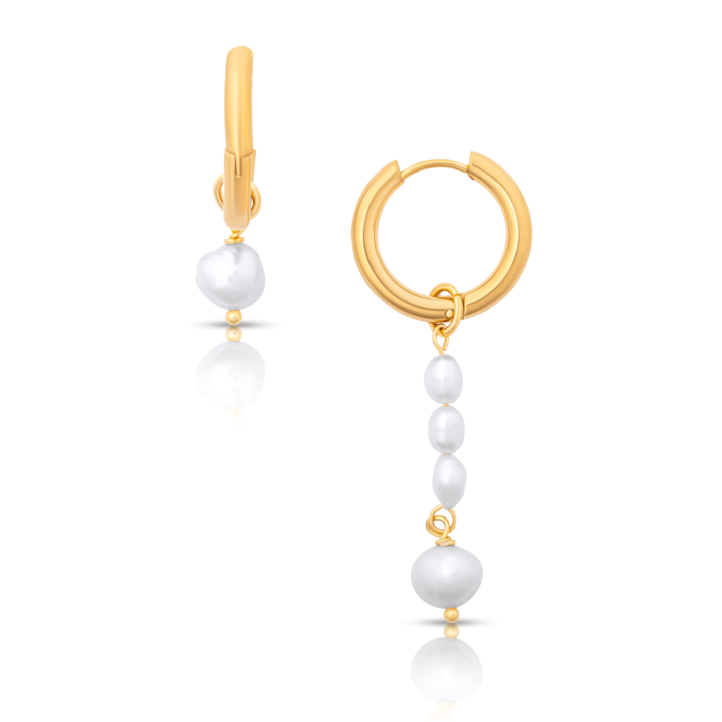 Ellie Vail - Weston Mini Hoop Pearl Earring