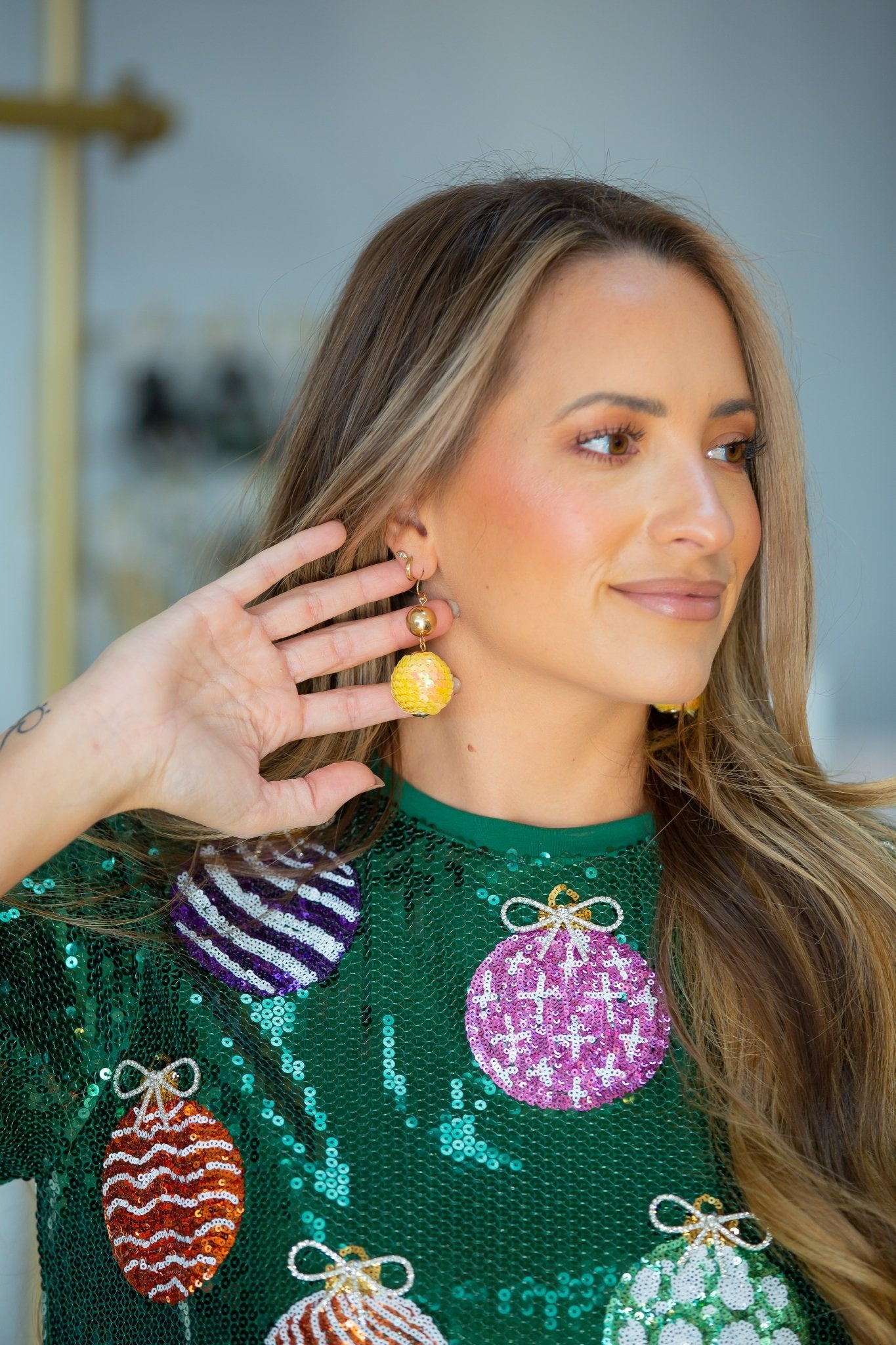 Disco Ball Sequin Earrings - KJ Clothier