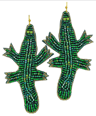 Gator Drop Beaded Earrings - KJ Clothier