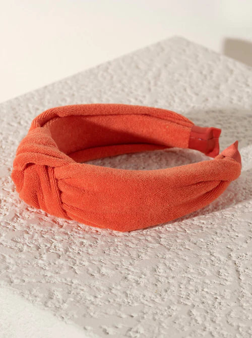 Shira Leah - Knotted Terry Headband - Orange