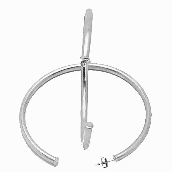 Sheila Fajl - Rihanna Hoops - Brushed Silver