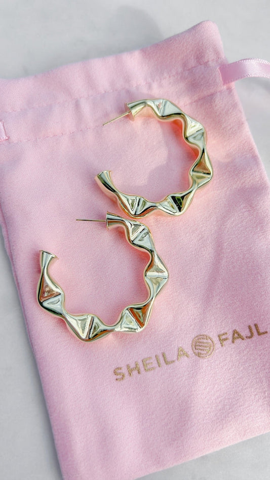 Sheila Fajl - Large Wrinkled Hoops - KJ Clothier