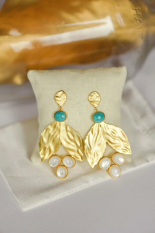 Tatum James Designs - Laura Leaf Earrings - KJ Clothier