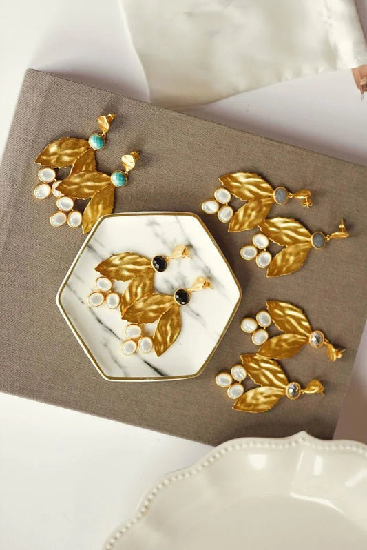 Tatum James Designs - Laura Leaf Earrings - KJ Clothier