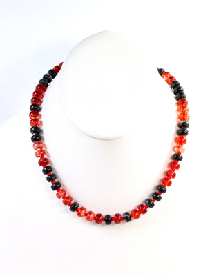 Ellison Stone Necklace - Red & Black