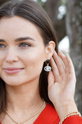 Georgia Bulldogs Rhinestone Enamel Logo Earrings